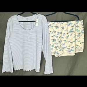 Loft Striped Pajama Set | Size XL